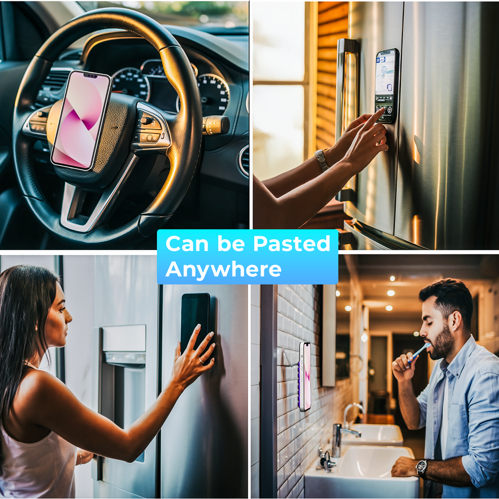 Silicone Double-Sided Suction Cup Phone Case Detachable Mount, Sticky Phone Grip with Higher Suction Power for iPhone, Hands-Free Phone Accessories Holder for Selfies and Videos