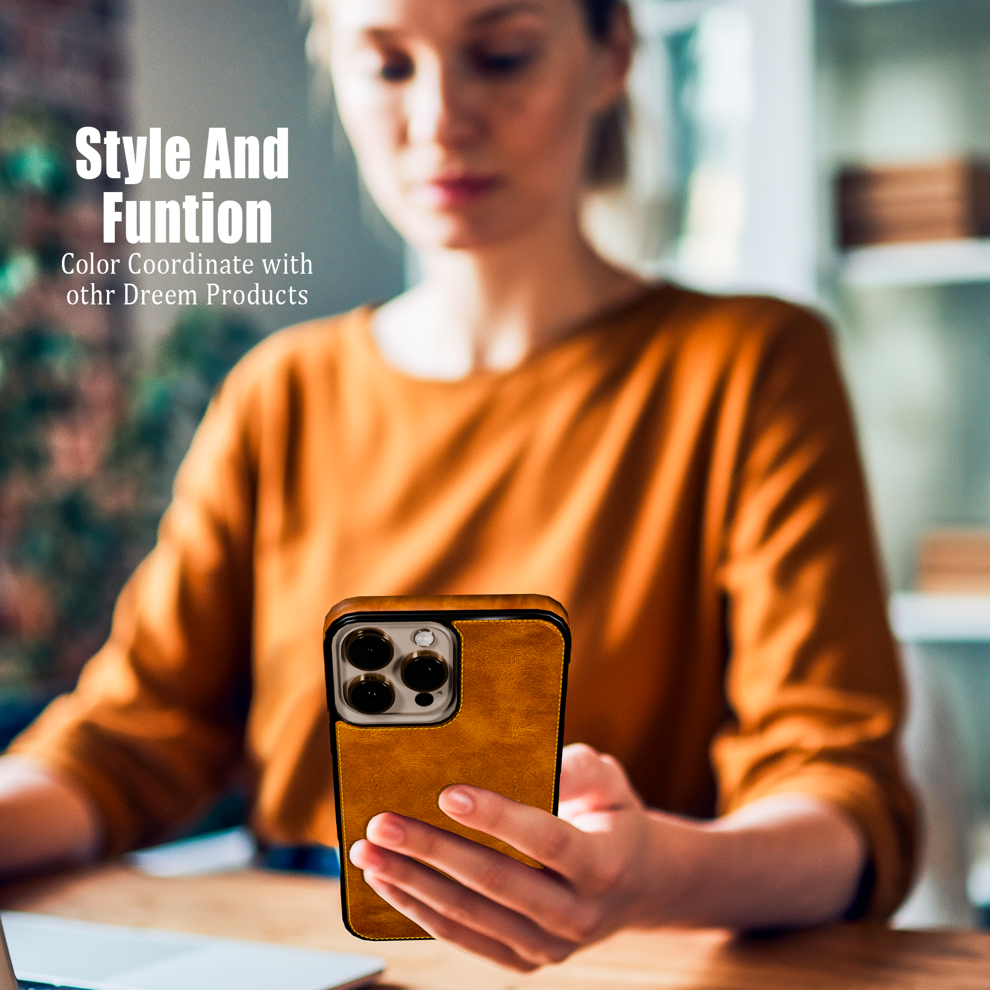 EMF Protection Anti Radiation Cell Phone Wallet Case for iPhone, EMF Blocker Genuine Leather Flip Folio Phone Cover, RFID Blocking Card Holder, MagSafe Case Wallet