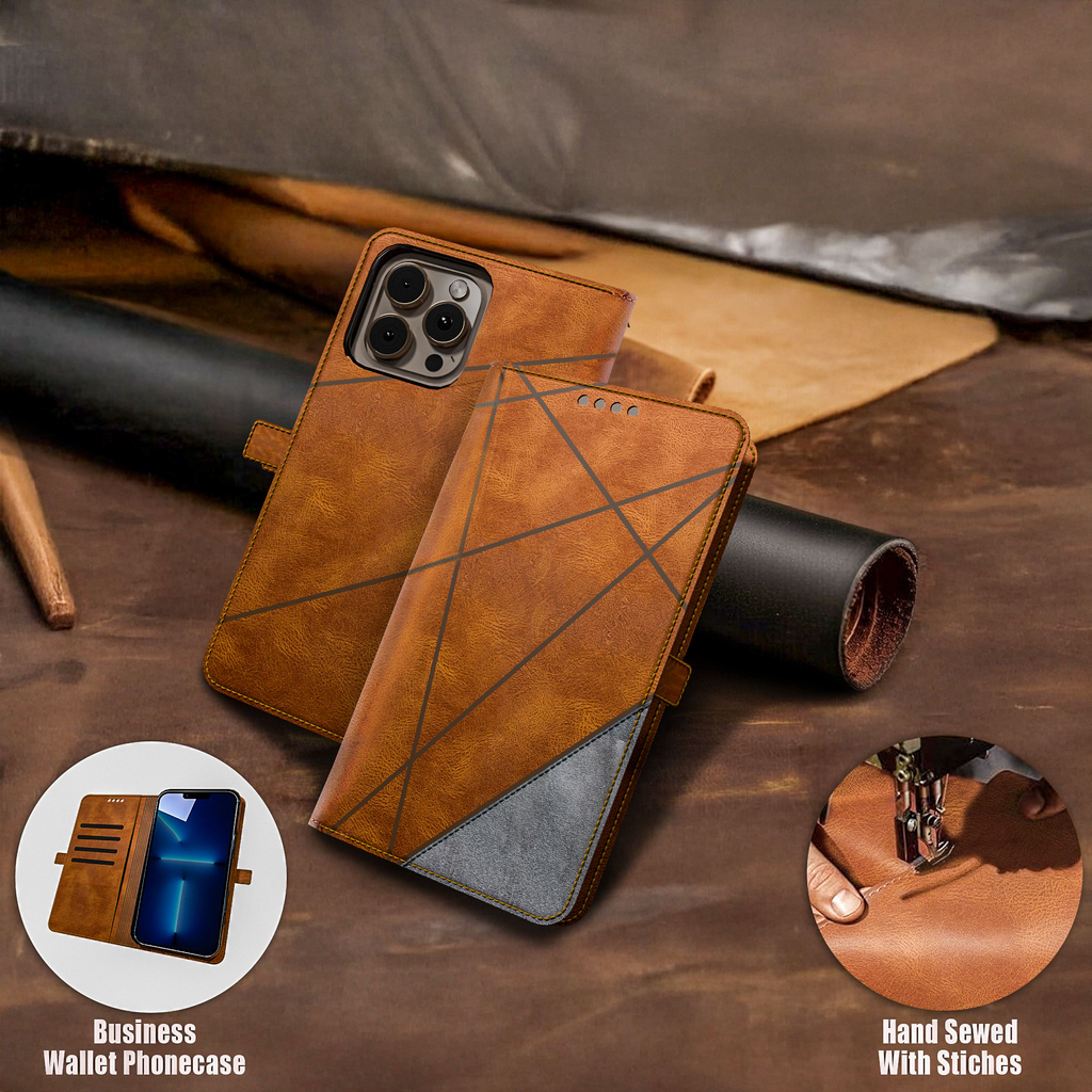 EMF Protection Anti Radiation Cell Phone Wallet Case for iPhone, EMF Blocker Genuine Leather Flip Folio Phone Cover, RFID Blocking Card Holder, MagSafe Case Wallet