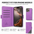 Phontra EMF protection leather wallet case lifestyle — carried in hand
