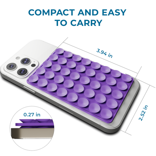 Silicone Double-Sided Suction Cup Phone Case Detachable Mount, Sticky Phone Grip with Higher Suction Power for iPhone, Hands-Free Phone Accessories Holder for Selfies and Videos