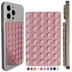 Silicone Double-Sided Suction Cup Phone Case Detachable Mount, Sticky Phone Grip with Higher Suction Power for iPhone, Hands-Free Phone Accessories Holder for Selfies and Videos