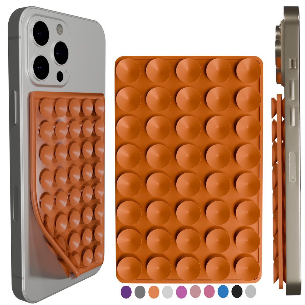 Silicone Double-Sided Suction Cup Phone Case Detachable Mount, Sticky Phone Grip with Higher Suction Power for iPhone, Hands-Free Phone Accessories Holder for Selfies and Videos