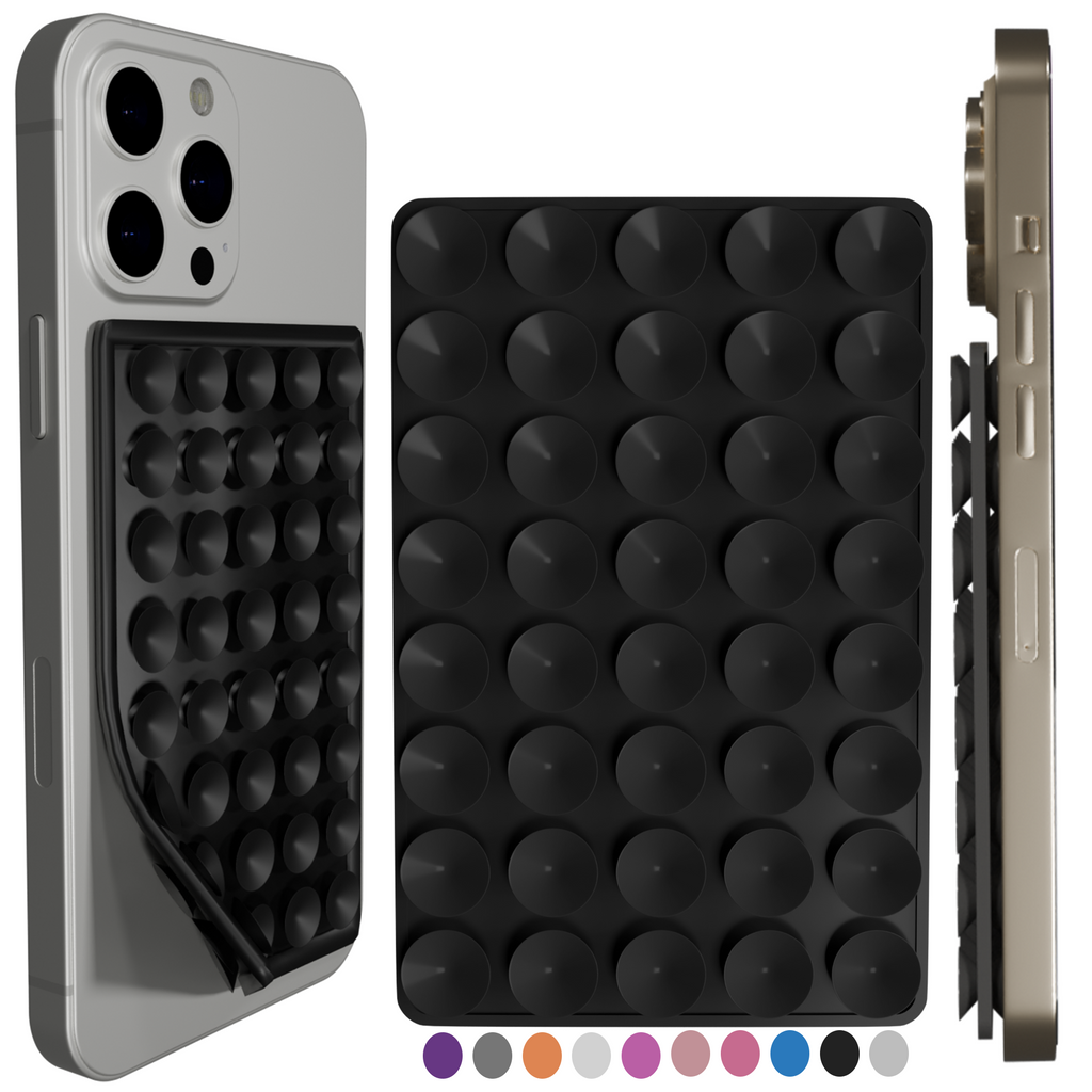 Silicone Double-Sided Suction Cup Phone Case Detachable Mount, Sticky Phone Grip with Higher Suction Power for iPhone, Hands-Free Phone Accessories Holder for Selfies and Videos