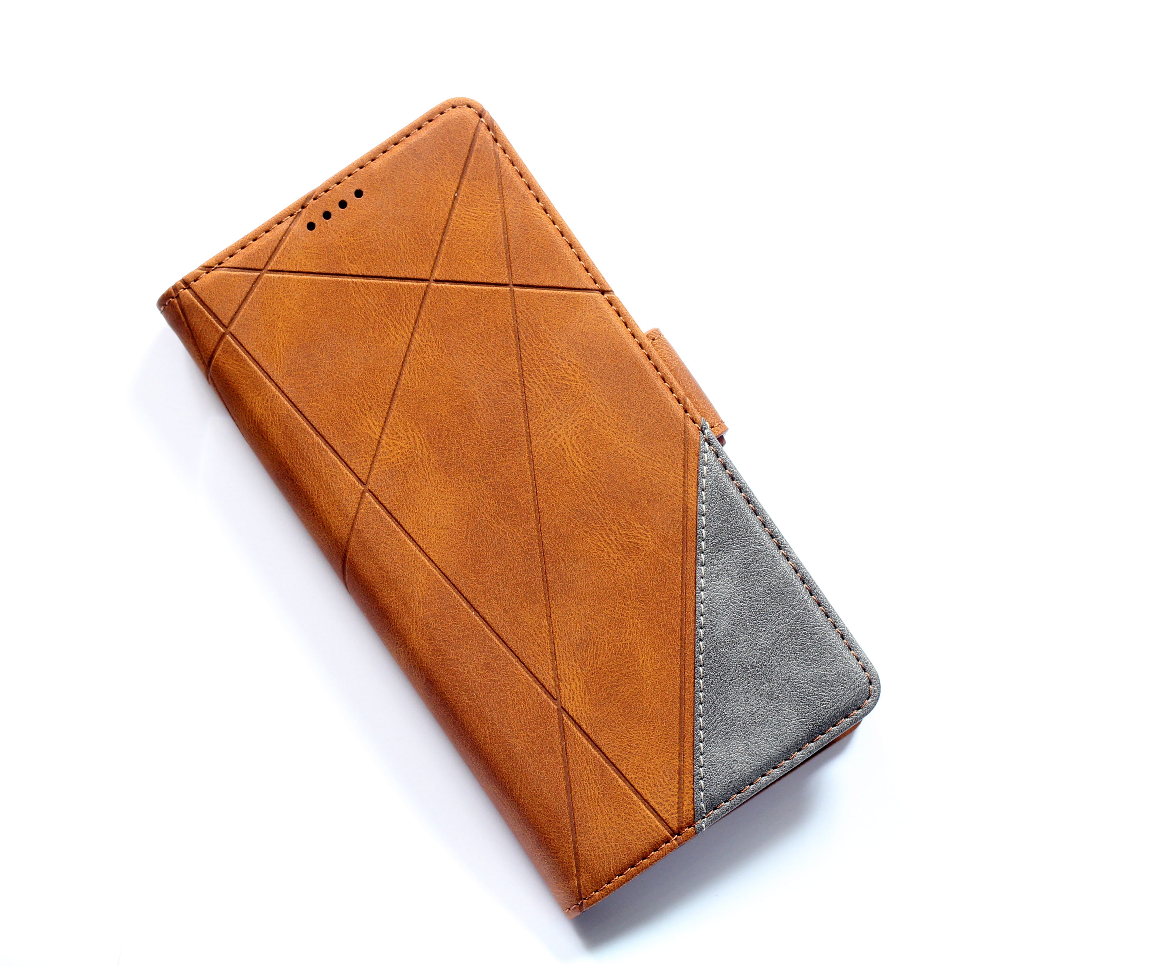 EMF Protection Anti Radiation Cell Phone Wallet Case for iPhone, EMF Blocker Genuine Leather Flip Folio Phone Cover, RFID Blocking Card Holder, MagSafe Case Wallet